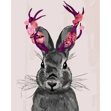 Олень или Кролик ручная работа краска высокое качество холст Красивая краска ing по номерам Сюрприз подарок большое удовлетворение
