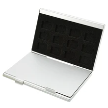 Прочный 24 TF держатель карт Micro SD Серебряный алюминиевый чехол для хранения карт памяти