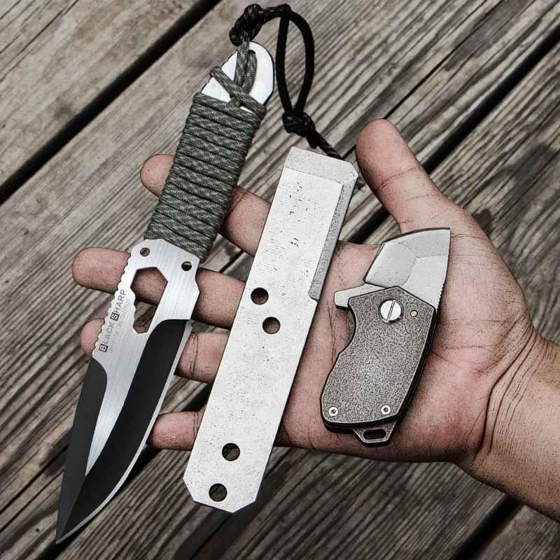

Professional Diving Knife Outdoor Hunting Camping Knives Tactical Survival Self-defense EDC Tools Fishing Harpoon Fixed Blade