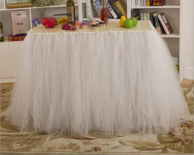 Горячая Распродажа, качественные юбки для свадебного стола, креативные рождественские украшения для стола на день рождения, юбки с милым бантом, юбка для стола