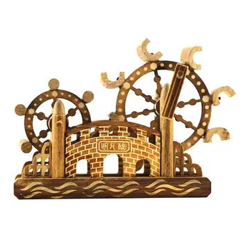 

Kids Waterwheel Pine Model Building Kits Children DIY Handmade Waterwheel Assembly Set Boys Girl Handwork Model collections Toy
