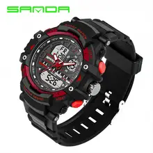 Sanda Топ люксовый бренд повседневные ударные мужские часы армейские кварцевые аналоговые спортивные цифровые часы Relogio Feminino Montre Femme Reloj Mujer 740