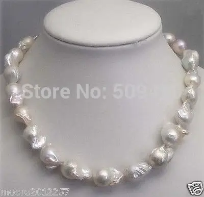 

~~ Free Shipping >> REAL HUGE 18-28mm SOUTH SEA WHITE BAROQUE PEARL NECKLACE 18