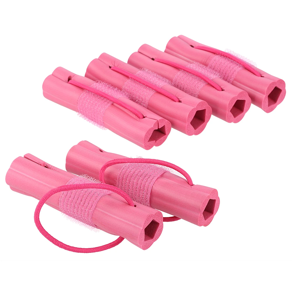 6Pcs/set Fashion DIY Wavy Hair Curler Roller Rubber Band Magic Foam