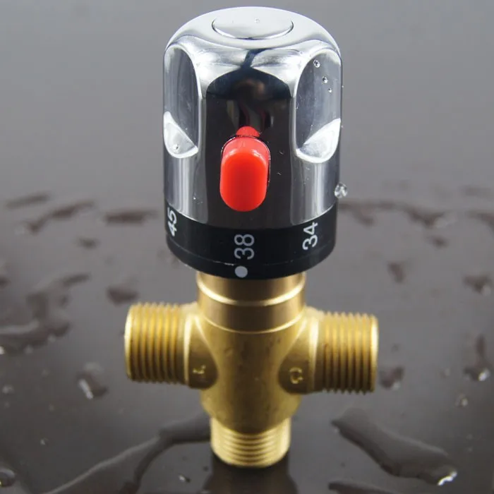 Buy DN15 1/2" Adjustable Brass Thermostatic Mix Valve