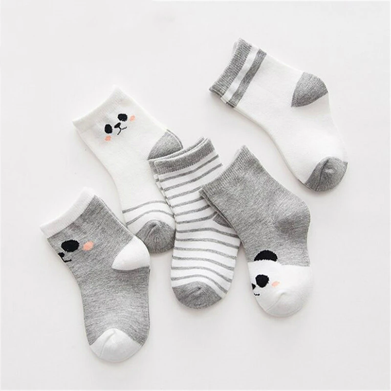 

OkayMom 5 Pairs/Lot Cotton Striped Baby Socks Newborn Boys Girls Sock Cute Autumn Toddler Kids Sock Infant Baby Unisex Sock 2019