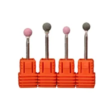 4 шт Керамическая пилочка для ногтей, сверло, инструменты для дизайна ногтей, шлифовальная каменная головка, электрическая дрель для ногтей, Прямая поставка 11,8