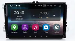 2 Din 9 дюймов четырехъядерный Android 8,1 автомобиль dvd gps для V W поло J etta Tiguan passat b6 cc fabia Зеркало Ссылка 4G Wi-Fi Радио BT в тире