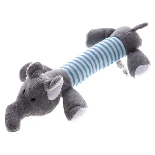 Милая игрушечная собака плюшевая Жевательная писк питомца игрушки для собак чихуахуа Йоркского щенка звуковая игрушка обучающая интерактивная игрушка продукт для питомца 3 вида конструкций - Цвет: elephant