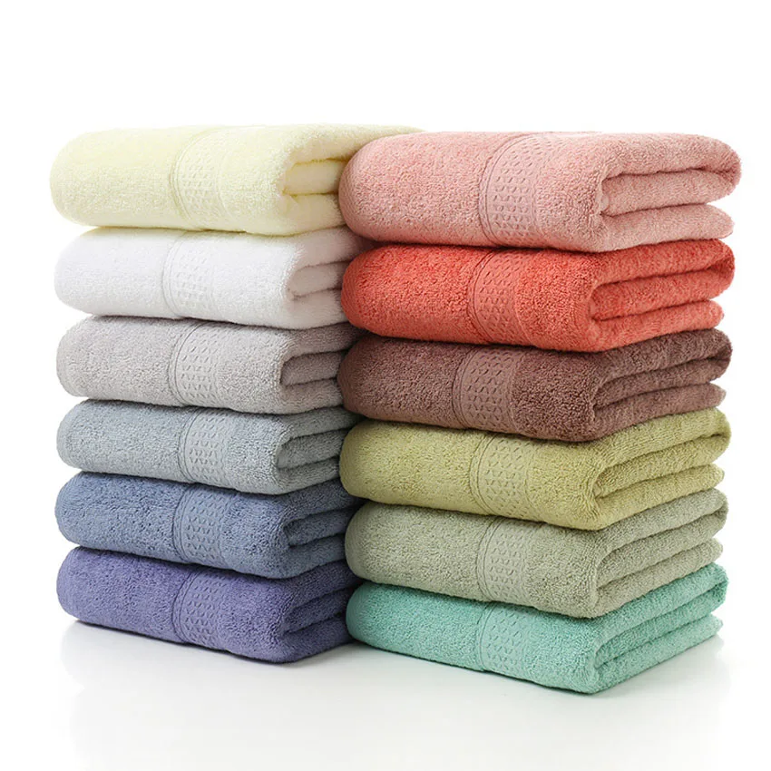 

70*140cm Bath Towel 100% Cotton 350g Shower Towels Face Towels Thick High Quality serviette toalla Handtuch For Adults Kids