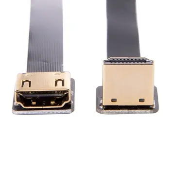 

10pcs/lot CYFPV Down Angled 90 Degree HDMI Male to Female FPC Flat Cable for HDTV Multicopter Aerial Photography