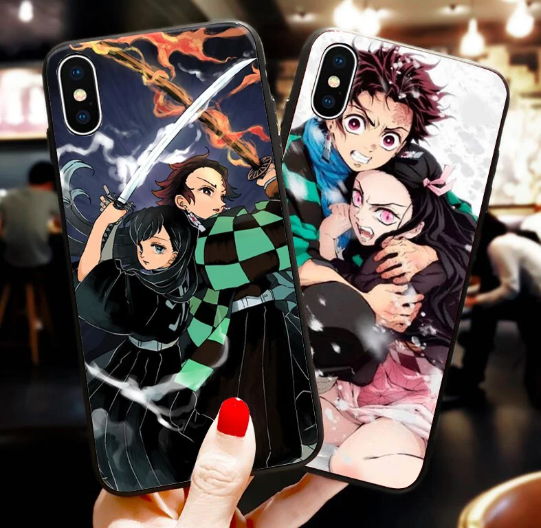 

Kamado Nezuko Kimetsu no Yaiba Demon Slayer phone case For iphone 6/6s, 6Plus/6SPlus, 7 / 8 , 7Plus/8Plus, X , XS , XR , XSMax