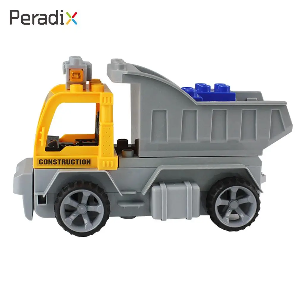 Truck Toy Desktop Rc Truck 1 Set Collection Diy Truck Toy Fashion Decor Orange
