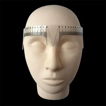 

1Pcs Eyebrow Grooming Stencil Shaper Ruler Measure Tool Makeup Reusable Permanent Makeup Measure Tools
