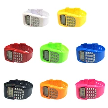 Многофункциональный цифровой калькулятор спортивные светодиодные часы расчетный инструмент для детей