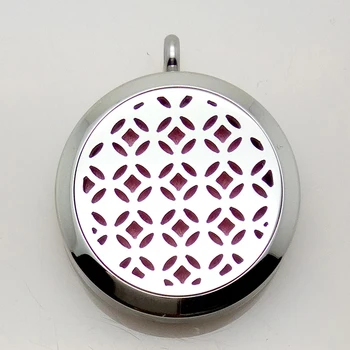 

2016 New Design Stainless Steel Essential Oil Diffuser pendant Necklace with Pad