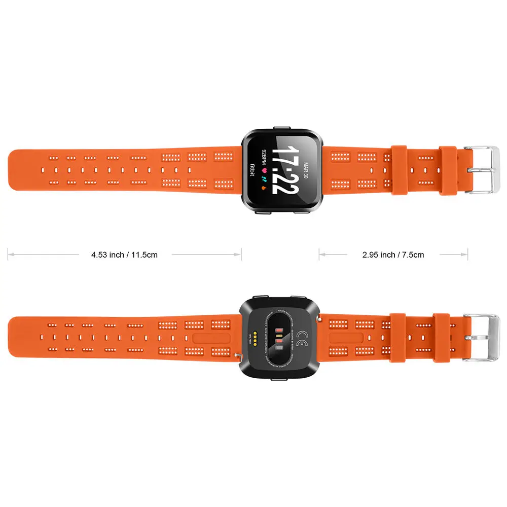 Спортивный мягкий силиконовый ремешок для часов Fitbit Versa сменный смарт Браслет