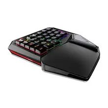 Delux T9 Plus 29 Tasten Programmierbare Mechanische One/Einzigen Hand USB Wired LOL DOTA 2 Esport Gaming Tastatur RGB LED Hintergrundbeleuchtung licht