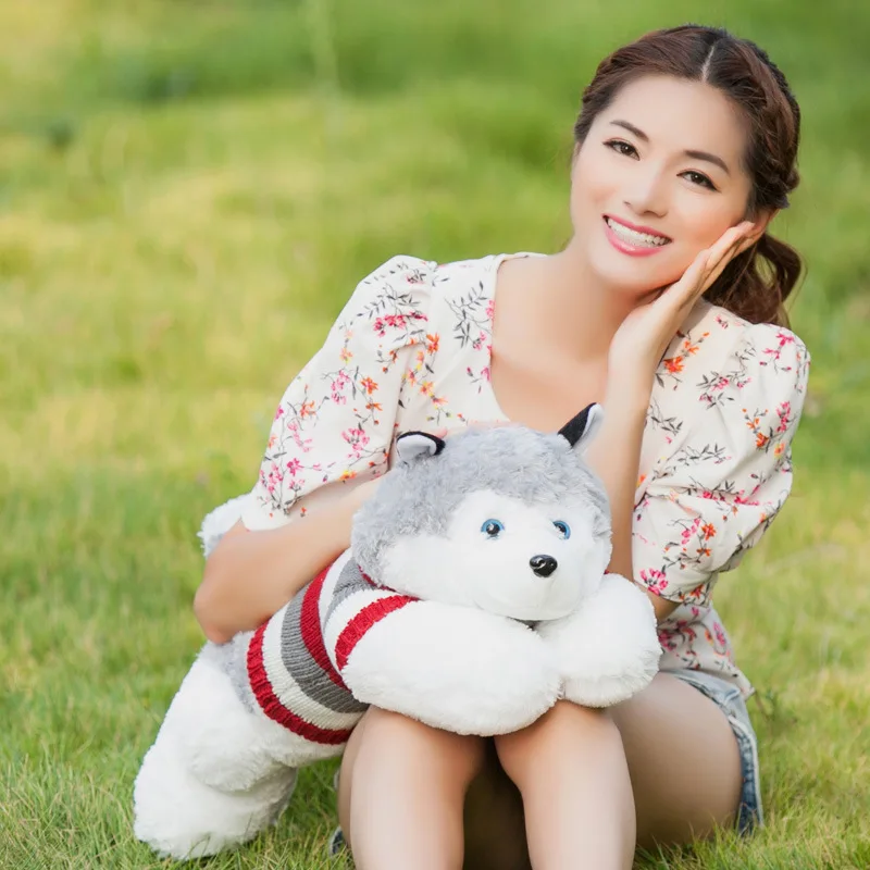 Miaoowa 35cm Cute Husky Plush Toy Simulation Dog with Clothes Toy Stuffed Soft Animal Appease Doll for Baby Kids Birthday Gift Miaoowa 35cm Cute Husky Plush Toy Simulation Dog with Clothes Toy Stuffed Soft Animal Appease Doll for Baby Kids Birthday Gift