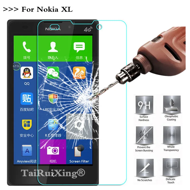 9H 2.5D 0 26 мм Закаленное стекло протектор экрана для Nokia XL Защитная пленка Dual SIM RM 1030/RM