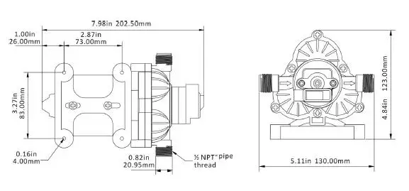 SEAFLO 3,0 GPM 45 PSI автоматический спрос морской воды мембранный насос 12 В DC самовсасывающий