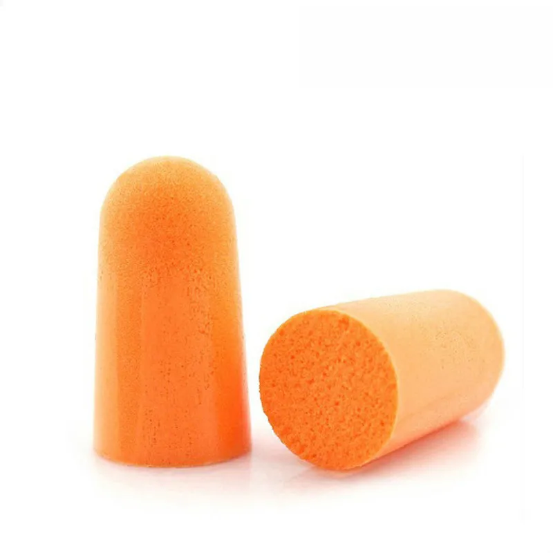 10 Pairs Soft Orange Foam Ear Plugs Tapered Travel Sleep Noise