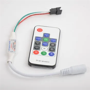 

Led2013-X Wireless RF14 Keys RGB Dream Magic Color Controller With 300 Kinds of Effects DC12V for WS2811 led strip module