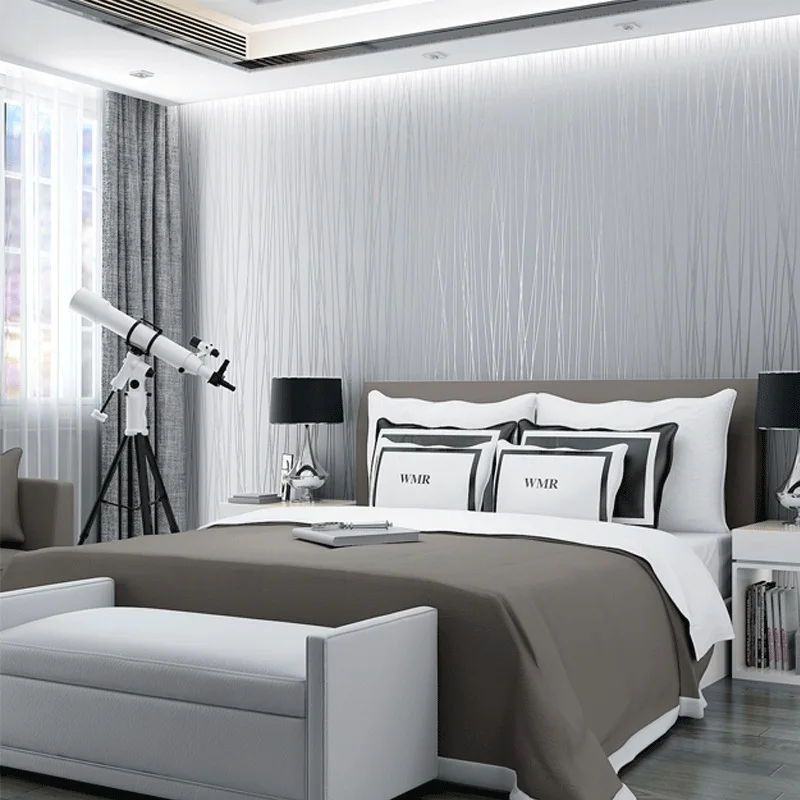 Stripes Non woven Wallpaper Living Room Warm And Solid Vertical Striped Wallpaper Roll Bedroom Wall Paper TV Soft Backdrop