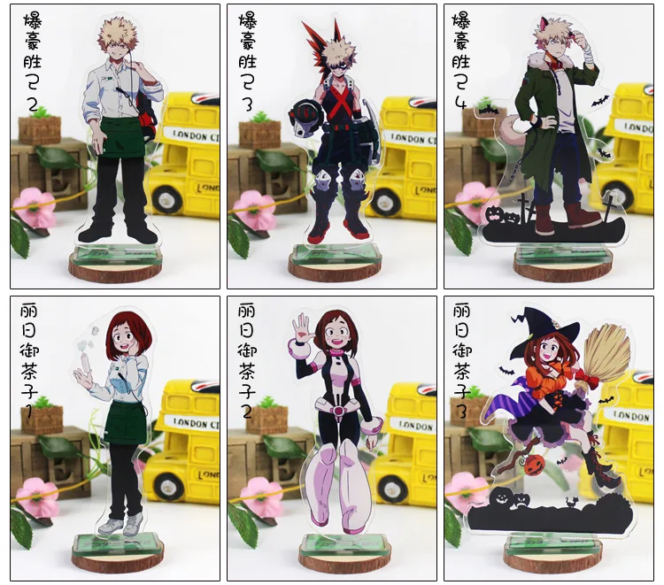 Anime My Hero Academia Display Stand Figure Model Plate Japanese Cartoon Buku No Hero Academia Figure Acrylic Stand Holder