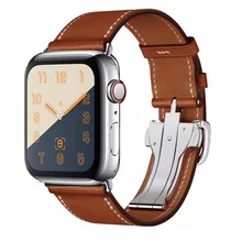 Ремешок с пряжкой для apple watch, ремешок для iwatch, серия 4, 3, 2, 1, Свифт, кожаная Петля, 38 мм, 42 мм, 40 мм, 44 мм