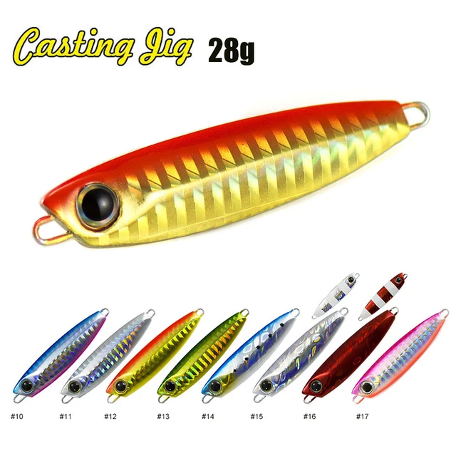 1pc 28g 1oz Casting Jigs Fishing Lure, Micro Slow Jigs Metal Jigging Lures  Bass Game Snapper Jig - AliExpress