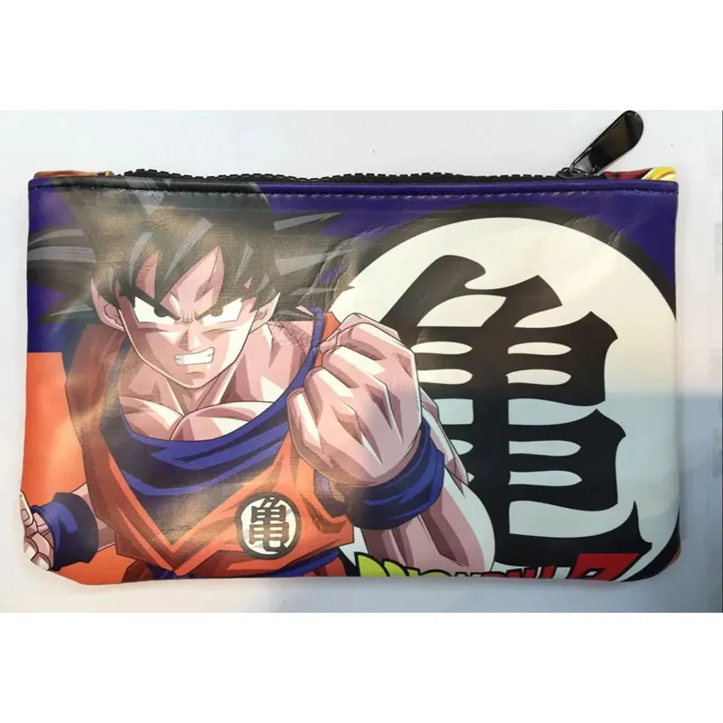 

Dragon Ball Z Pen Bag Leather Pencil Wallets Cartoon Anime Stationery Zipper Purse Gift Boy Girl Dollar Price Short Wallet