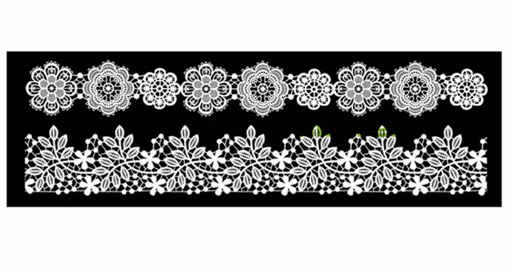 

Mom&Pea MPL505 Free Shipping Lace Mold Cake Decoration Fondant Cake 3D Mold Food Grade Silicone Mould