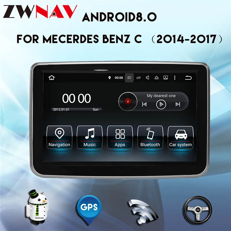 Flash Deal 8 Core Android 8.0 display for Mercedes-Benz c 2014 2015 2016 2017 8"touch screen Navigazione GPS stereo radio multimedia player 7