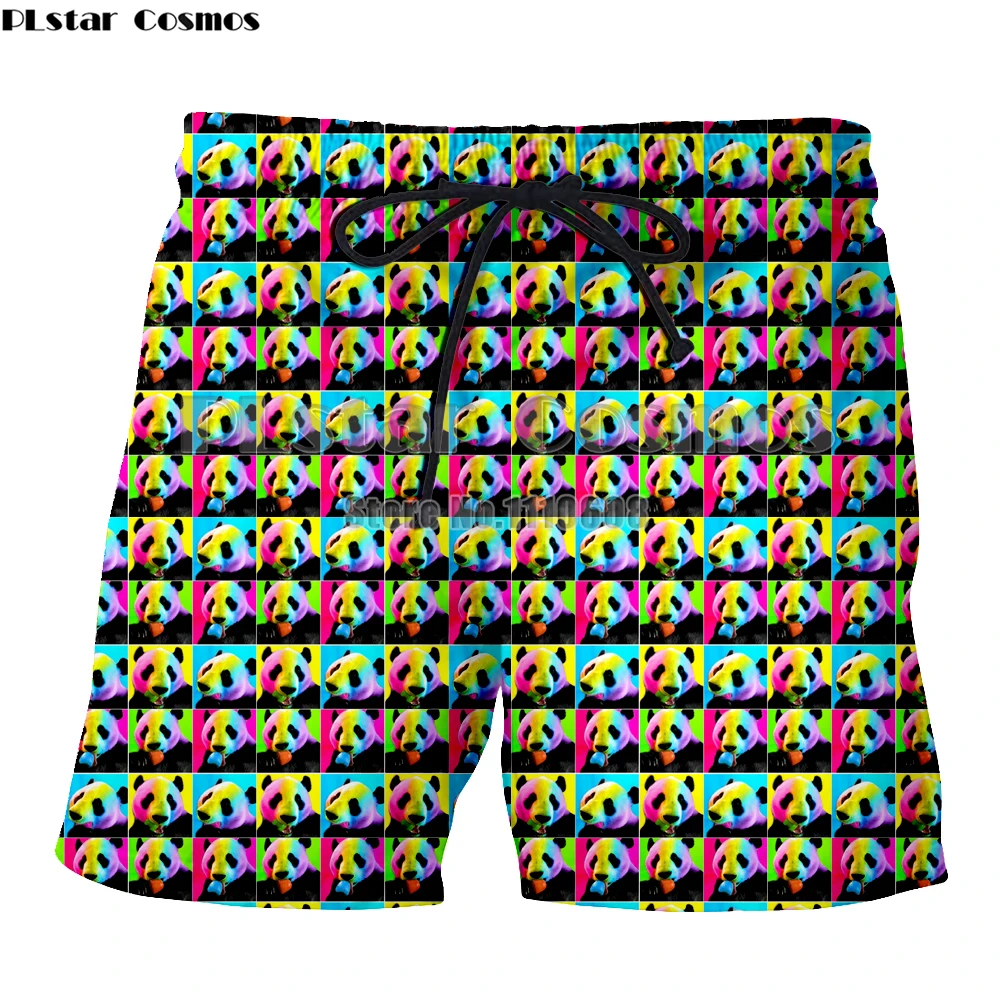 

Quick Drying 3D Animal Panda colorful Printed Beach Board Shorts Men women Summer Boardshorts Boys Beachwear Short Trunks