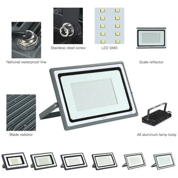 

300w Led Floodlight Ip65 Waterproof of Led Flood Lights Outdoor AC220V Light led outdoor spotlight reflector focus led exterior
