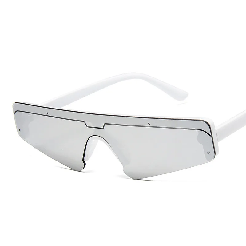 Новые модные женские солнцезащитные очки, брендовые дизайнерские солнцезащитные очки «кошачий глаз», женские мужские зеркальные Спортивные сиамские очки UV400 Oculos - Цвет линз: C3 Sliver Mirror