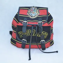 Harry Potter à dos impression Stripped toile Cartoon Harry Potter boucle Slouch enfants sac d’école mochila feminina sacs à dos