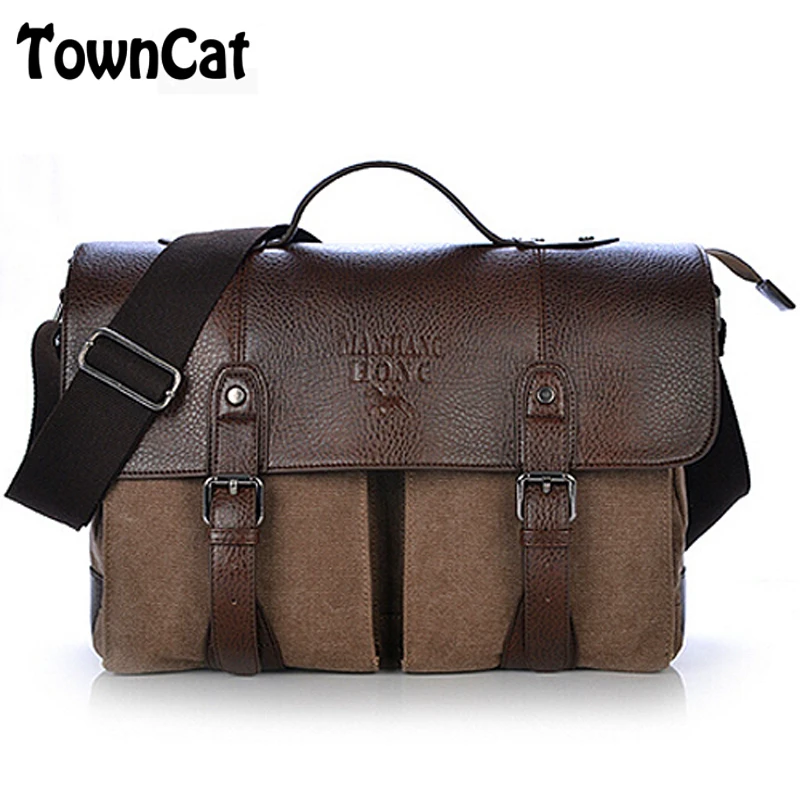 

Spring British retro tide Male canvas messenger bag men Shoulder laptop bags business casual CROSS BODY BAG