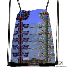 Custom Terraria (5) Drawstring Backpack Bag Cute Daypack Kids Satchel (Black Back) 31x40cm#180531-04-67