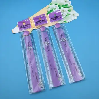 

200pcs 30CM New Cute Kawaii Study Time Color Folding Ruler Multifunction DIY Drawing Rulers For Students School Stationery