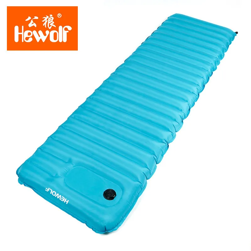 

Hewolf Outdoor Lightweight Inflatable Air Mat Inflator Mattress Water Games Sleeping Bed Camping Tent Picnic Waterproof Pad