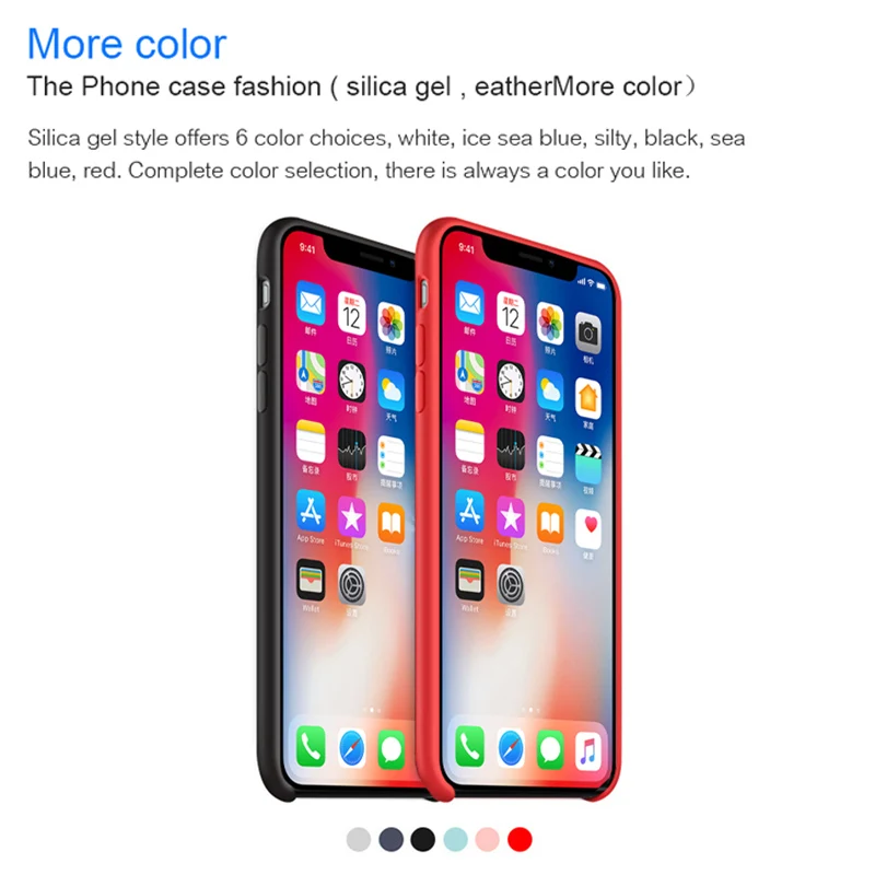 ZNP Original Soft Silicone Phone Case For iPhone 6 6s 7 8 Plus X XS max XR Cover Case For Apple iPhone X XS Max XR Shell Capa