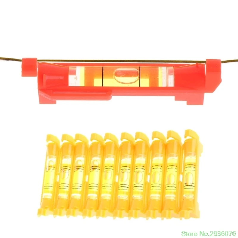 

10Pcs/Set Plastic Pen Level Photo Frame Line Level Mini Bubble Spirit Level Drop Ship 11