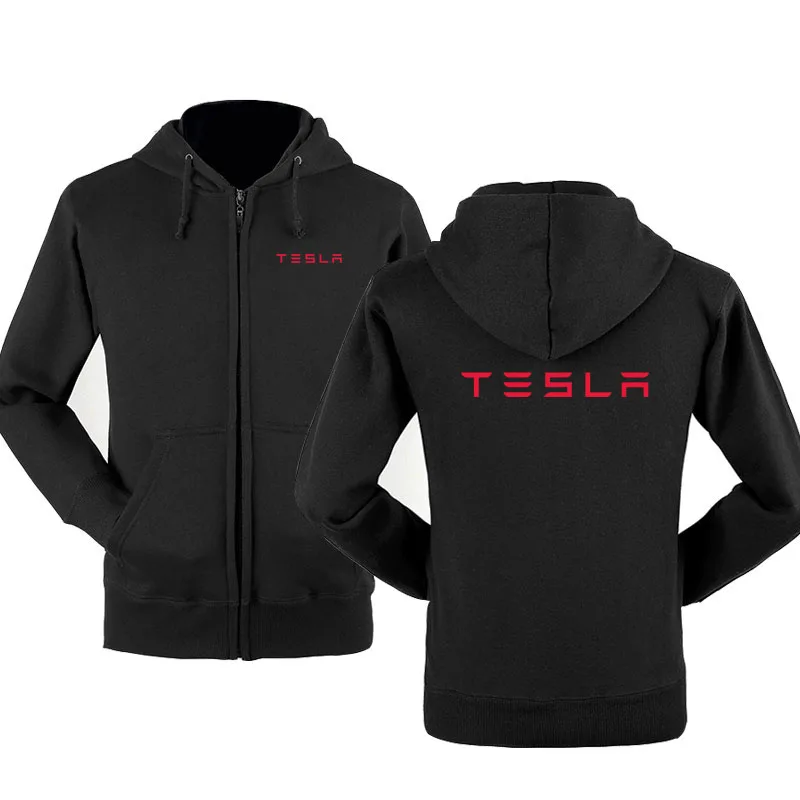 

Winter Hoodie Male Tesla logo Long sleeve hoodies men Zipper Sweatshirt Hoodies Mens Hooded Coat Jacket