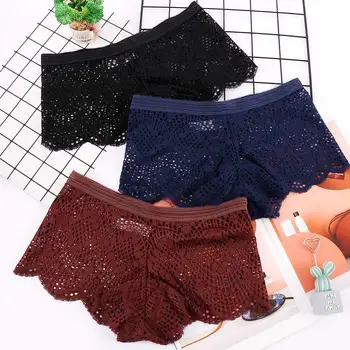 

Summer Lace Hollow Out Panties Underwear Women See Through Comfortable Thin Shorts Women Female Intimates Boxers Briefs Pants