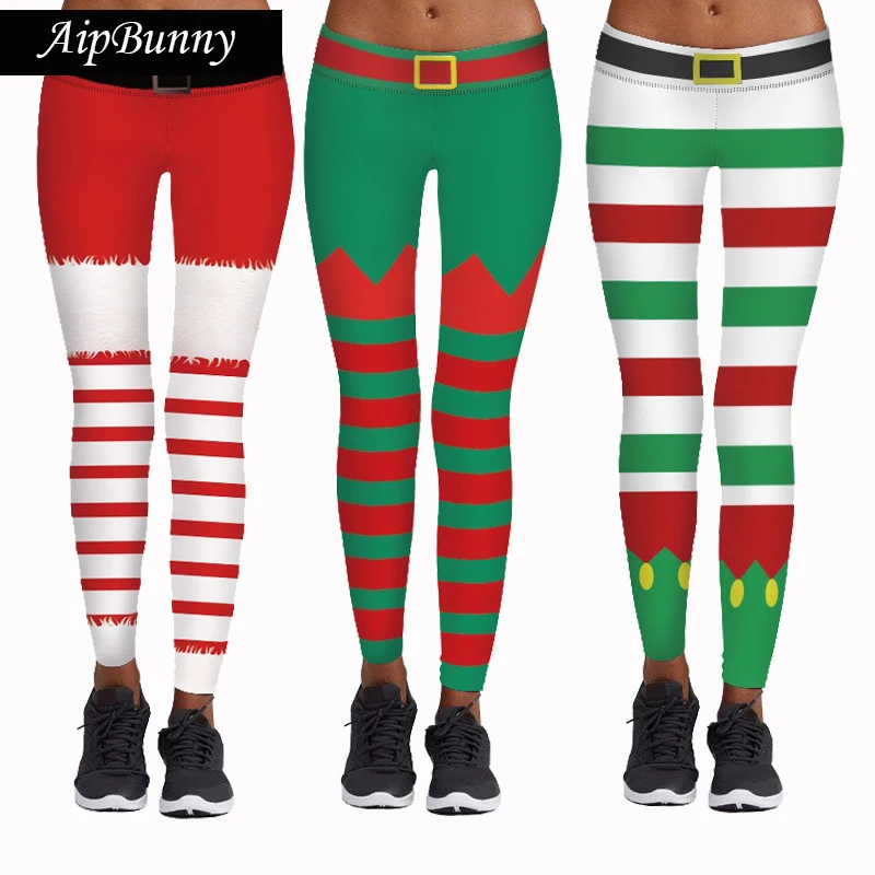 AtejiFey Sexy Christmas Santa Printing Yoga Pants Women