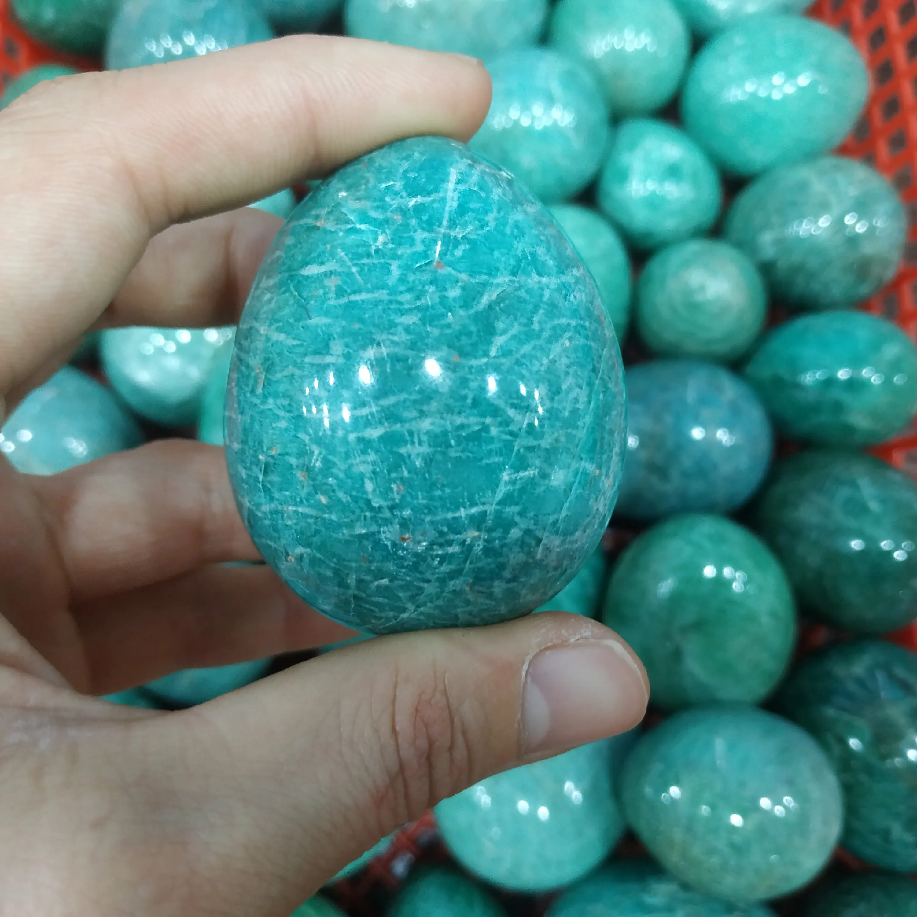 100g Natural Amazonite Stone Egg Very Beautiful Color Stones Aliexpress