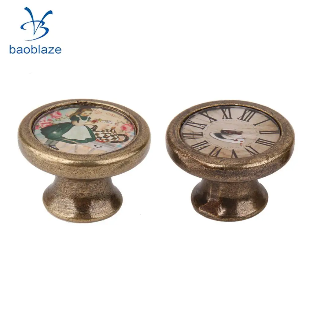 2Pcs Vintage Cabinet Door Drawer Wardrobe Bin Handle Pull Knob Hardware