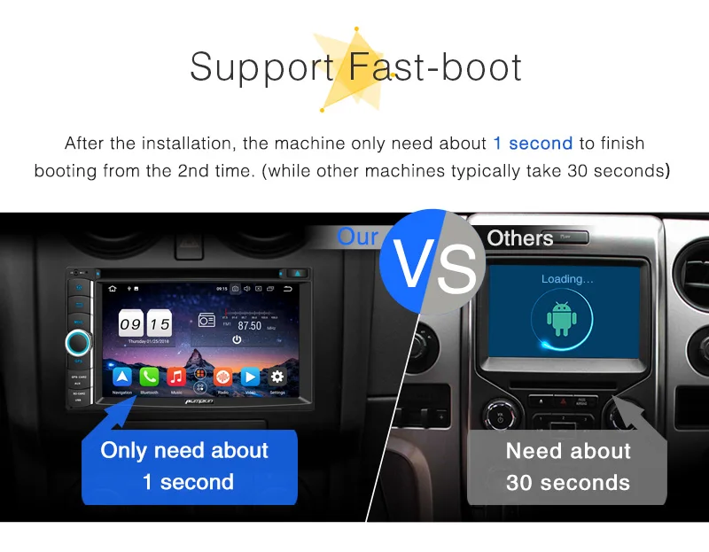 Top Pumpkin 6.2" Android 8.0 Octa Core 4G+32G Universal Double 2 Din Car Audio Stereo GPS Navigation Radio Car Multimedia Player 3